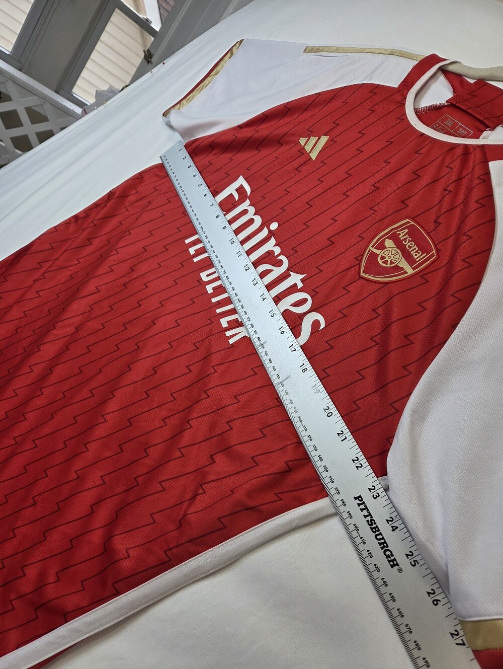 Adidas Arsenal FC 2023/24 Home Soccer Jersey Red White AEROREADY Men's 2XL - Picture 9 of 11
